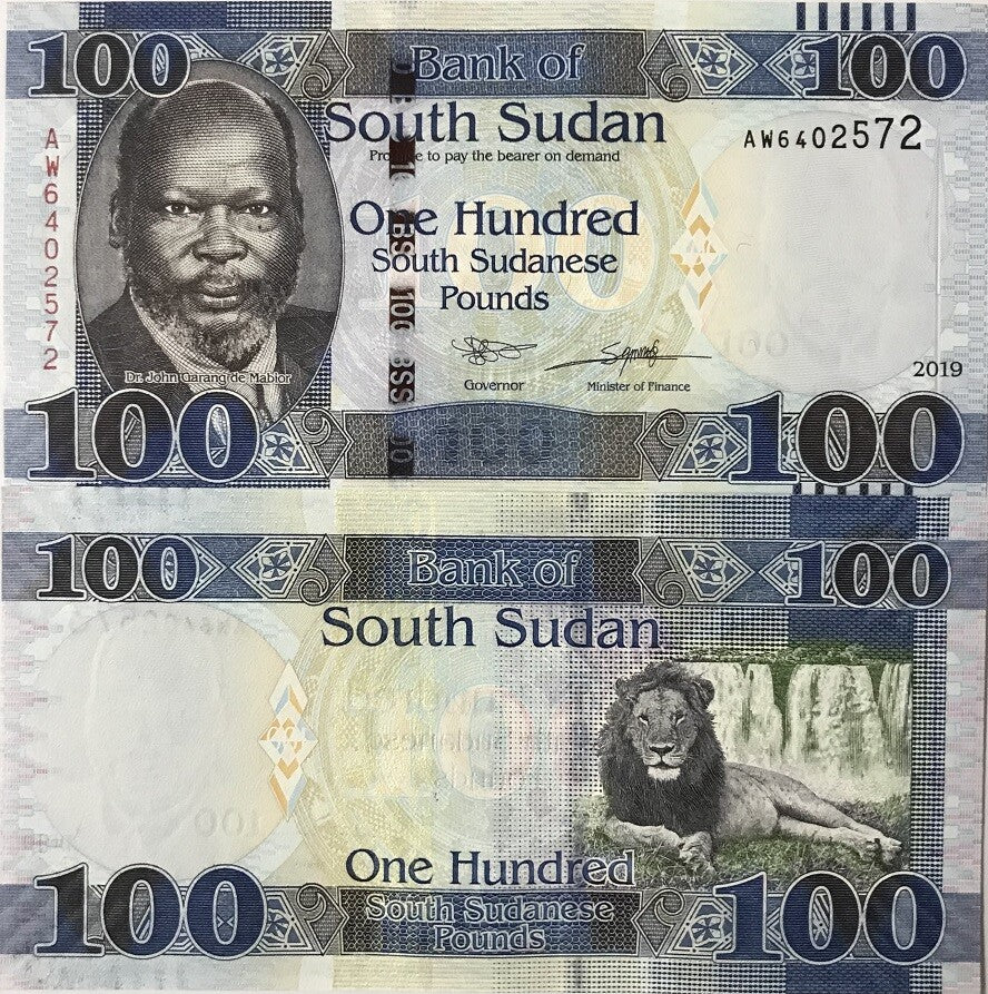 South Sudan 100 Pounds 2019 P 15 AUnc LOT 10 PCS AUnc