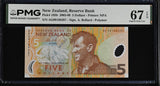 New Zealand 5 Dollars 2009 Polymer P 185 b Superb Gem UNC PMG 67 EPQ