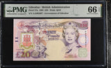 Gibraltar 20 Pounds 1995 P 27 a Gem UNC PMG 66 EPQ