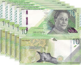 Peru 10 Soles 2022 P 196 New Date and Sign UNC LOT 5 PCS