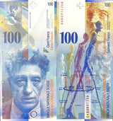Switzerland 100 Franken 2004 P 72 g Sign Raggenbass & Roth AUnc