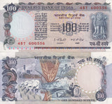 India 100 Rupees ND 1975-1982 P 85 d UNC W/H ,Sarnath Museum, Agriculture