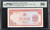 Rhodesia 2 Dollars 1979 P 39 b Gem UNC PMG 66 EPQ