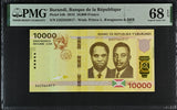 Burundi 10000 Francs 2018 P 54 b Superb Gem UNC PMG 68 EPQ