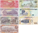 Honduras Set 7 Pcs 1-100 Lempiras Random Year P 96 97 98 99 100 101 112 UNC