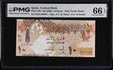 Qatar 10 Riyals ND 2008 P 30 b Gem UNC PMG 66 EPQ ,Printer TDLR
