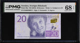 Sweden 20 Kronor ND 2015 P 69 a Superb Gem UNC PMG 68 EPQ ,Wtm A. Lindgren $ 20