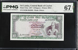 Sri Lanka 10 Rupees 1977 P 74Ac Superb Gem UNC PMG 67 EPQ TOP POP