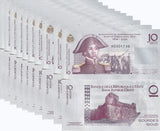 Haiti 10 Gourde 2010 Commemorative Independence of Haiti P 272 UNC LOT 10 PCS