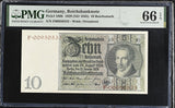 Germany 10 Rentenmark 1929 ND 1945 P 180 b Gem UNC PMG 66 EPQ