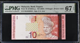 Malaysia 10 Ringgit ND 2004 P 46 Superb Gem UNC PMG 67 EPQ