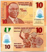 Nigeria 10 Naira Mixed Year Polymer P 39 UNC