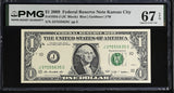 United States 1 Dollar USA 2009 P 530 J Kansas Superb Gem UNC PMG 67 EPQ