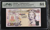 Gibraltar 20 Pounds 2004 P 31 a Choice UNC PMG 64