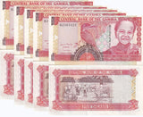 Gambia 5 Dalasis ND 1996 P 16 UNC LOT 5 PCS