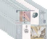 Angola 5 Kwanzas 2012/2017 P 151A UNC LOT 10 PCS 1/10 BUNDLE