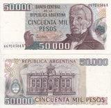 Argentina 50000 Pesos ND 1983 P 307 UNC , Casa de Moneda ,Buenos Aires
