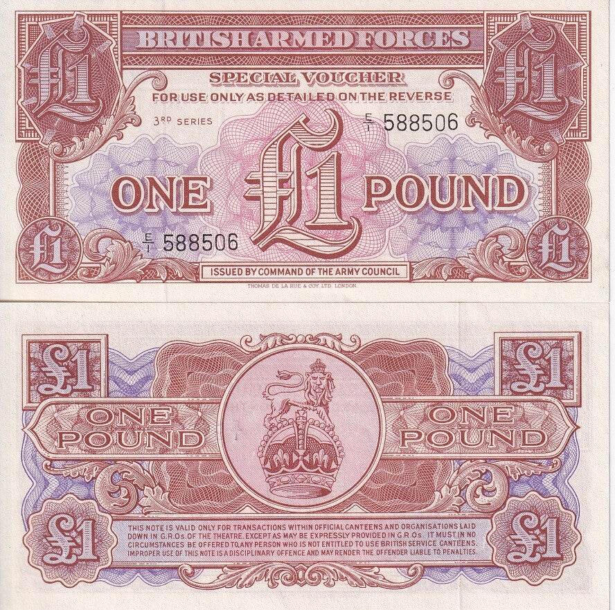 Great Britain 1 Pound British Armed Forces ND 1956 P M29 UNC