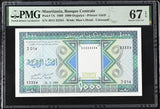 Mauritania 1000 Ouguiya 1989 P 7A Near solid 333-33334 Superb Gem UNC PMG 67 EPQ