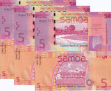 Western Samoa 5 Tala ND 2008/2017 P 38 c UNC LOT 3 PCS , Beach
