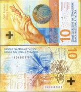 Switzerland 10 Franken 2016 P 75 Mixed Signatures UNC