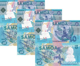 Samoa 10 Tala ND 2019 Polymer P 45 Commemorative UNC LOT 3 PCS