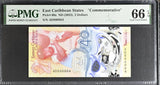 East Caribbean States 2 Dollars 2023 NEAR SOLID 888884 P 60 Gem UNC PMG 66 EPQ