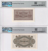 Germany SET 2; 1 2 Reichsmark ND 1940 P R136 P R137 Superb Gem UNC PMG 67 EPQ