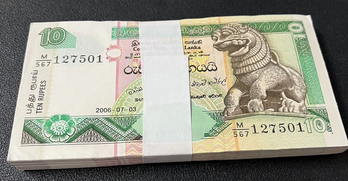 Sri Lanka 10 Rupees 2006 P 108 f UNC LOT 100 PCS 1 Bundle