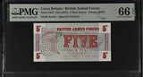 Great BRITAIN 5 New Pence ND 1972 P M47 Gem UNC PMG 66 EPQ