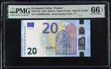 Euro 20 Euro France 2015 P 22 u Gem UNC PMG 66 EPQ
