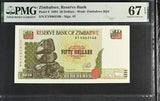 Zimbabwe 50 Dollars 1994 P 8 Superb Gem UNC PMG 67 EPQ