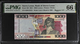 Sierra Leone 1000 Leones 2021 P 30 f Repeater 552-552 Gem UNC PMG 66 EPQ Top Pop