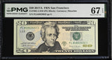 United States 20 Dollars USA 2017A P 546 F San Fran Superb Gem UNC PMG 67 EPQ