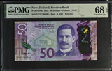 New Zealand 50 Dollars 2021 P 194 c Superb Gem UNC PMG 68 EPQ TOP POP