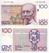 Belgium 100 Francs ND 1982-1994 P 142 AUnc