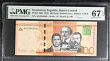 Dominican Republic 100 Pesos 2023 P 190 h Superb Gem UNC PMG 67 EPQ