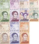 Venezuela Set 34 UNC 2 - 1 Million Bolivares Digitales 2013-2024 P 88 -115 - 121