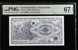 Macedonia 100 Denari 1992 P 4 a Superb Gem UNC PMG 67 EPQ