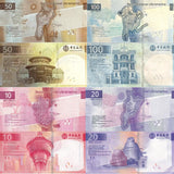 Macau SET 8 UNC 10 20 50 100 Patacas 2024 2025 BOC & BNU P 129-131 132 P 90-93