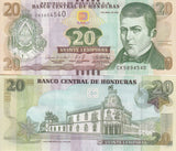 Honduras 20 Lempiras 2022 P 100 UNC