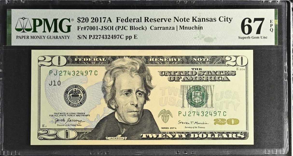 United States 20 Dollars USA 2017A P 546 Kansas City Superb Gem UNC PMG 67 EPQ