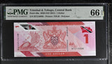 Trinidad & Tobago 1 Dollar 2020 ND 2021 P 60 a Gem UNC PMG 66 EPQ