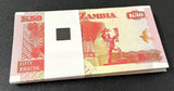 Zambia 50 Kwacha 1992 P 37 b UNC LOT 100 PCS 1 Bundle