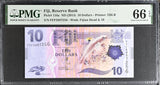 Fiji 10 Dollars ND 2013 P 116 a Gem UNC PMG 66 EPQ