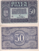Hungary 50 Filler 1920 p 44 UNC , small note Magyar Postatakarekpenztar
