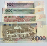 St. Thomas & Prince Set 4 UNC 5000 10000 20000 50000 Random DATE P 65-67 68