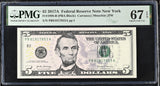 United States 5 Dollars Usa 2017A P 545A New York Superb Gem UNC PMG 67 EPQ