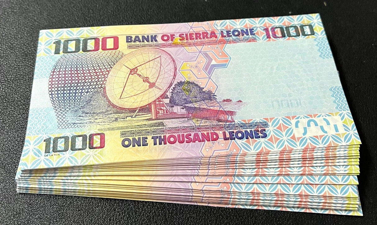 Sierra Leone 1000 Leones 2021 P 30 New Date UNC LOT 50 PCS