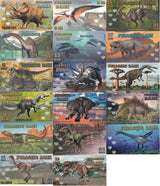 Jurassic Bank Set 17 Pcs 1 - 35 Din 2015 Polymer Dinosaurs